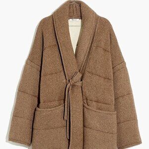 Madewell Women's Quilted Hollin Sweater Coat Size XS